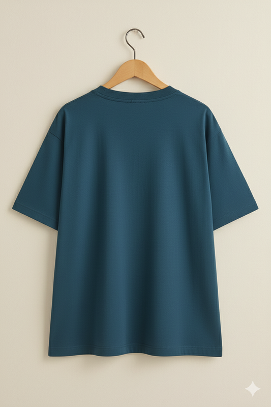 Anime Adventures Graphic Oversized T-Shirt - Petrol Blue