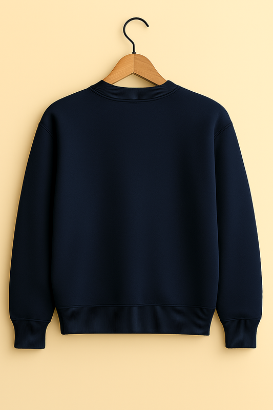 Navy Blue Oversized Sweatshirt – “The Golden Voice” Graphic Streetwear