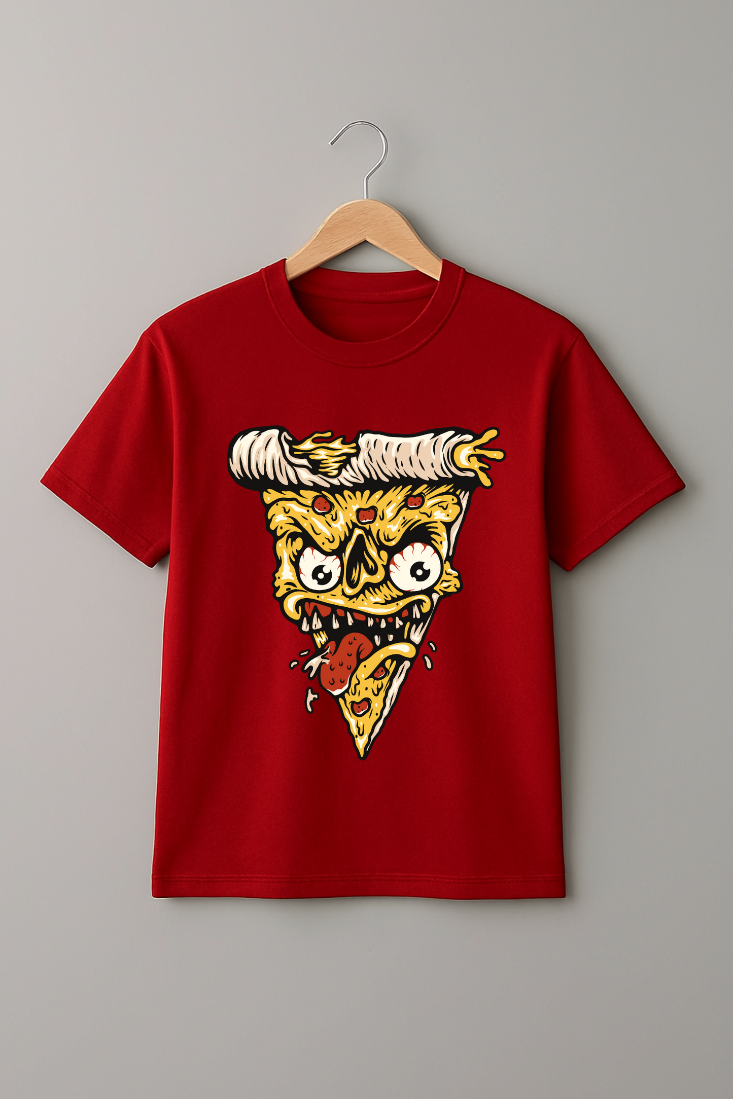 “Slice of Chaos” Red Tee – Unisex Graphic Streetwear