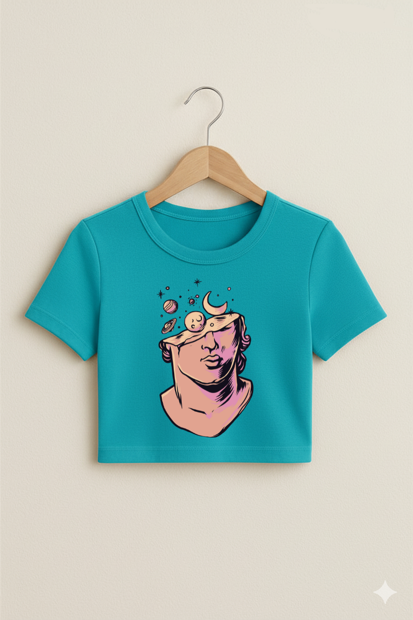“Stellar Touch” Crop Top – Sky Blue Edition