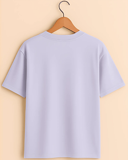 Lavender Blue Oversized Kawaii Anime T-Shirt