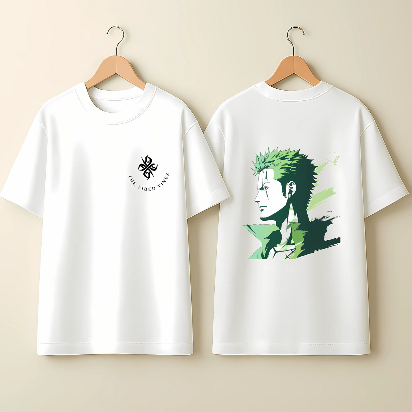 White Oversized Roronoa Zoro T-Shirt