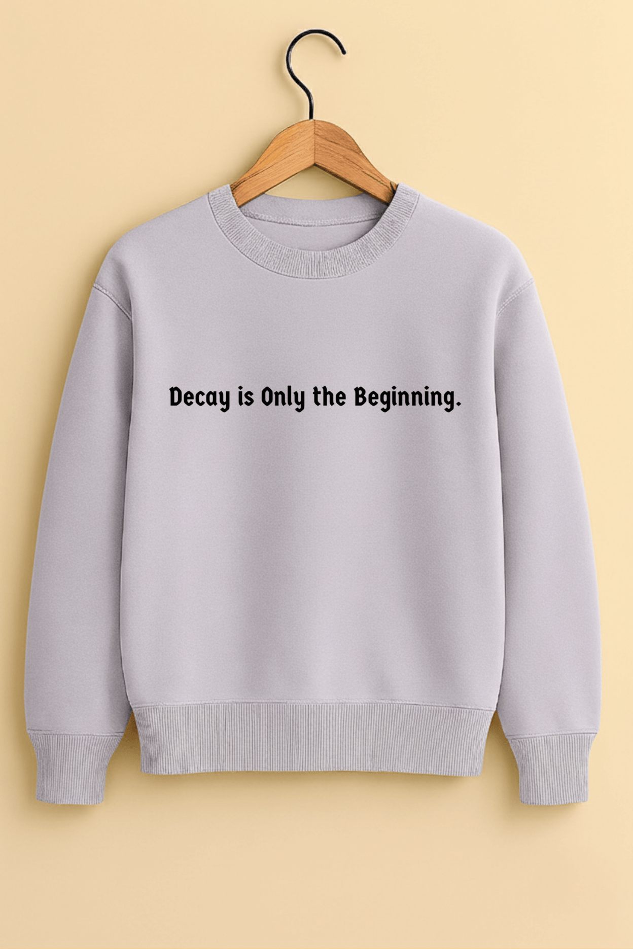Grey Oversized “Decay is Only the Beginning” Skull – The Vibed Vines