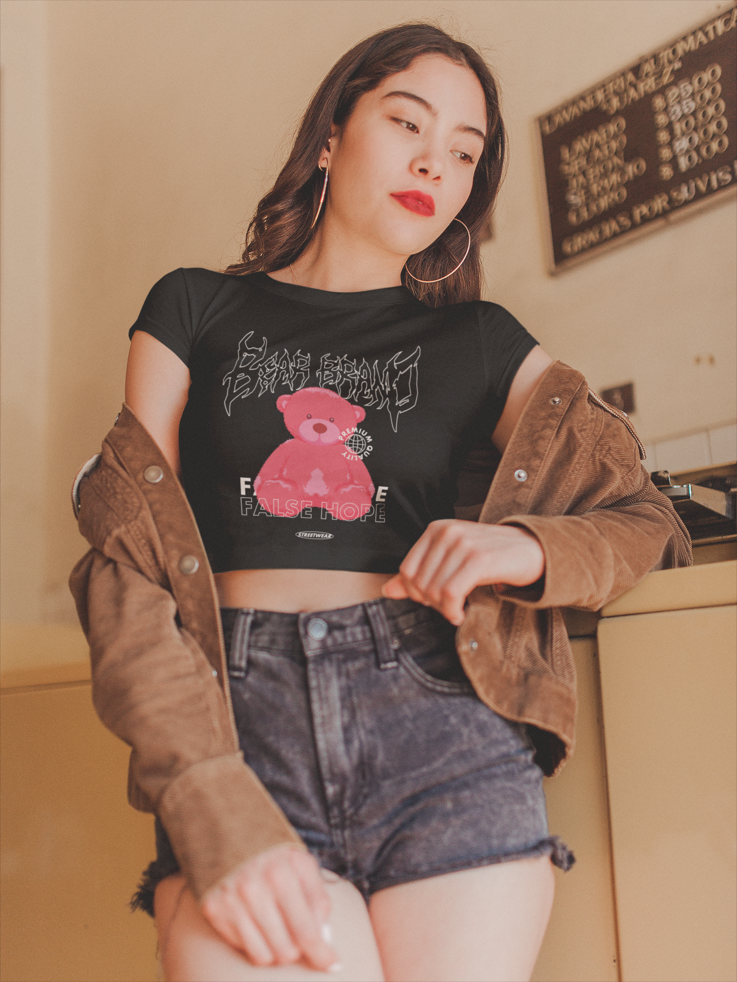 “False Hope” Crop Top – Black Edition