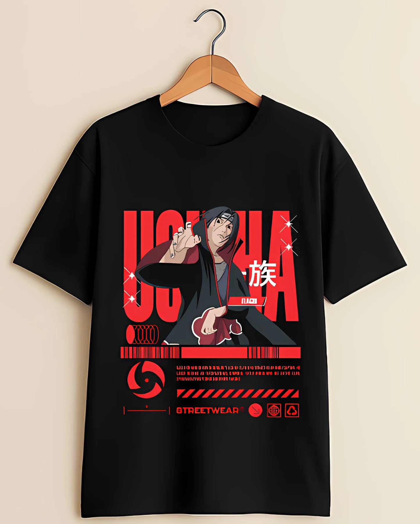 Uchiha Itachi Oversized Graphic T-shirt