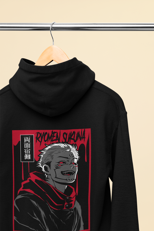 Ryomen Sukuna Menacing Graphic Oversized Hoodie