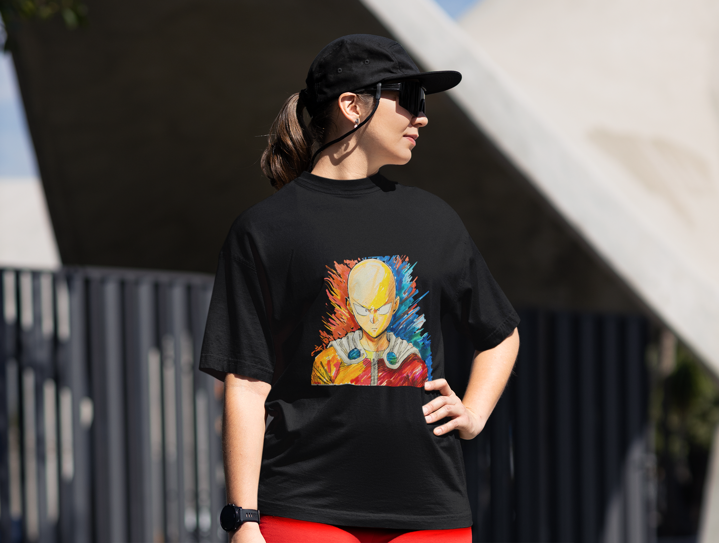 Saitama Oversized Graphic T-Shirt