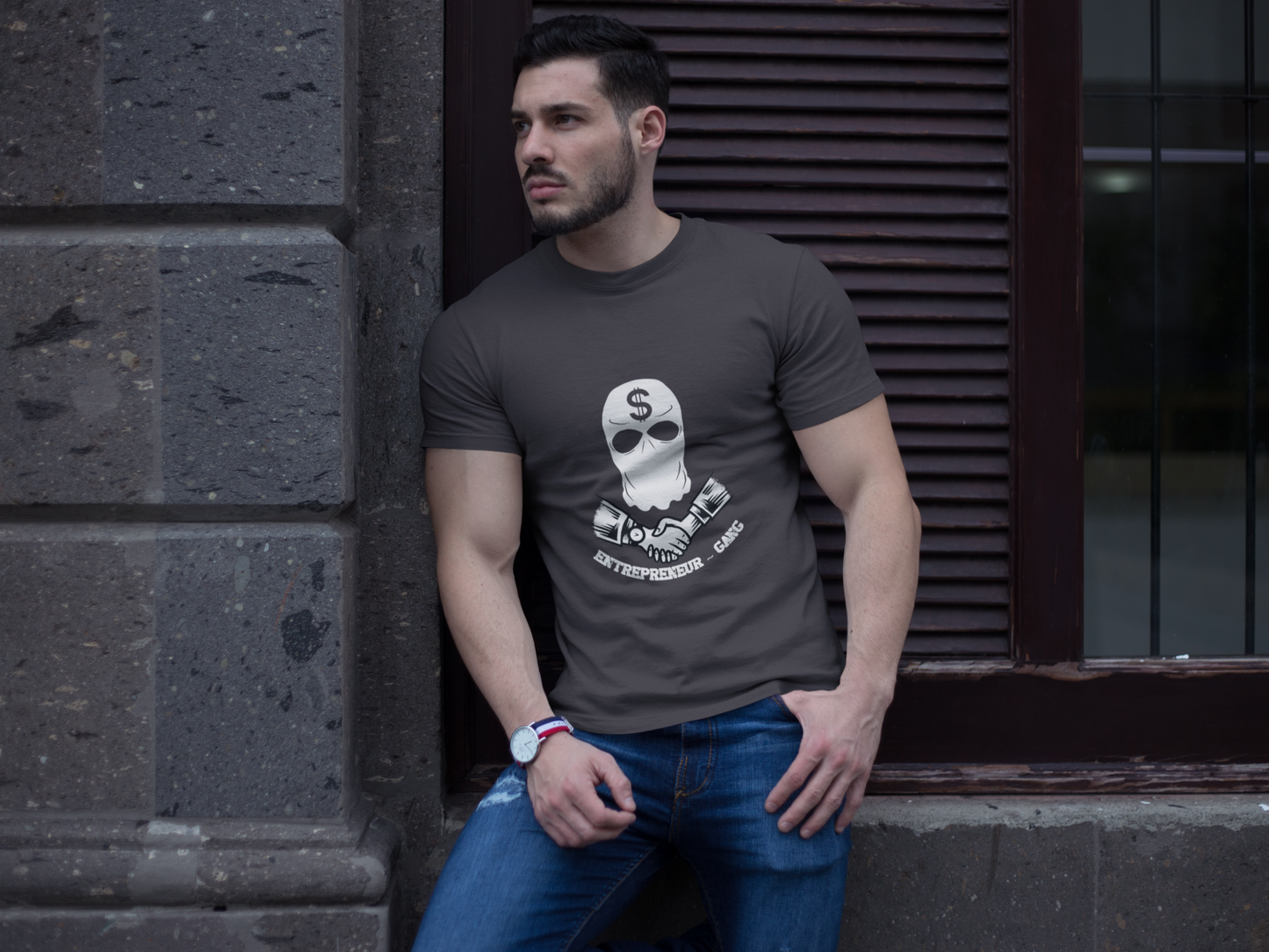 “Entrepreneur Gang” Coffee Brown Tee – Hustle in Style