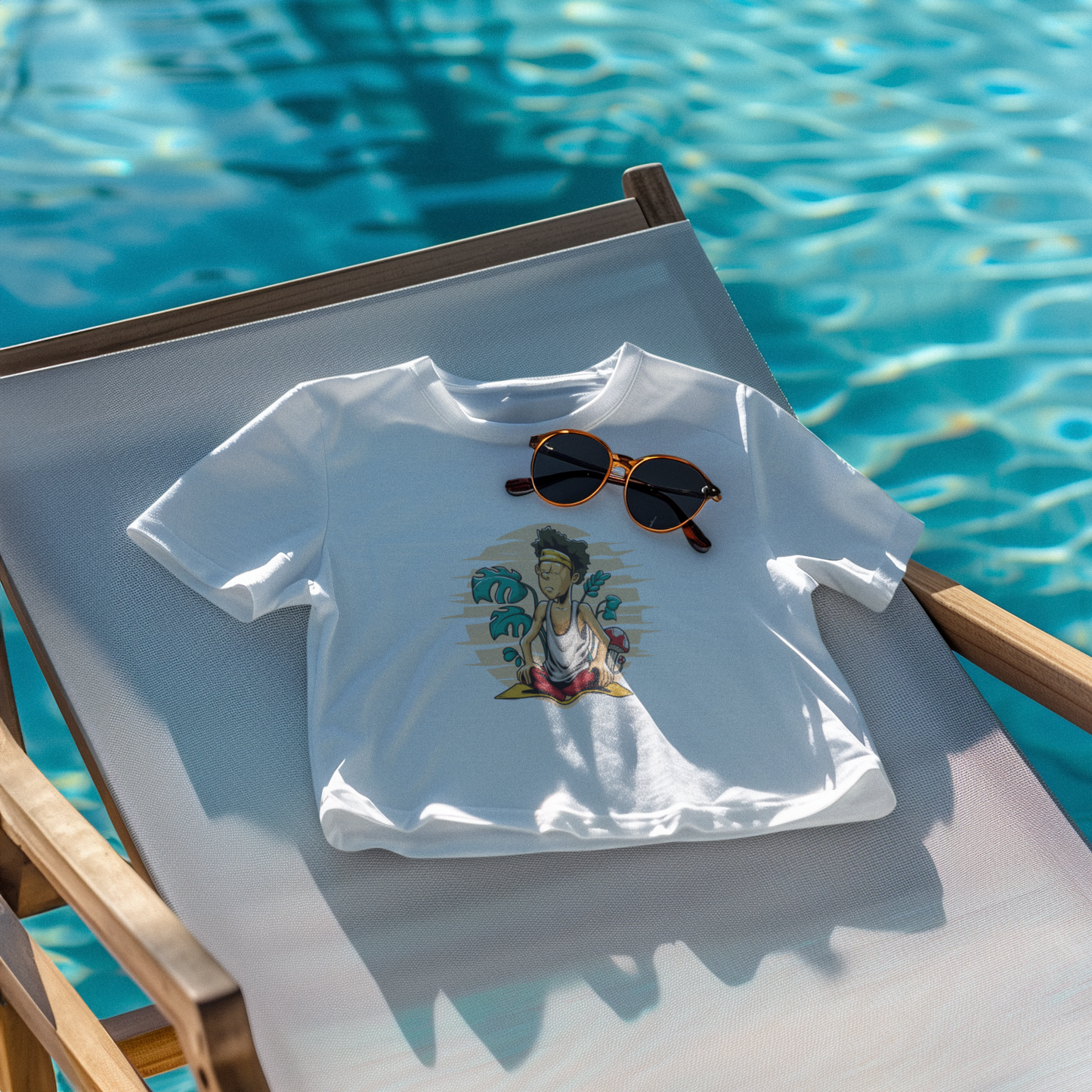 “Zen Bloom” Crop Top – White Edition