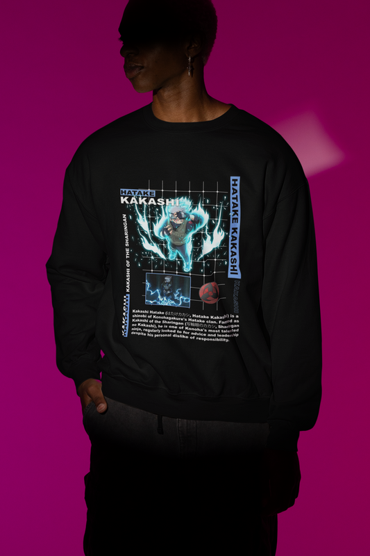 Naruto “Lightning Copy” Oversized Sweatshirt – Kakashi Edition