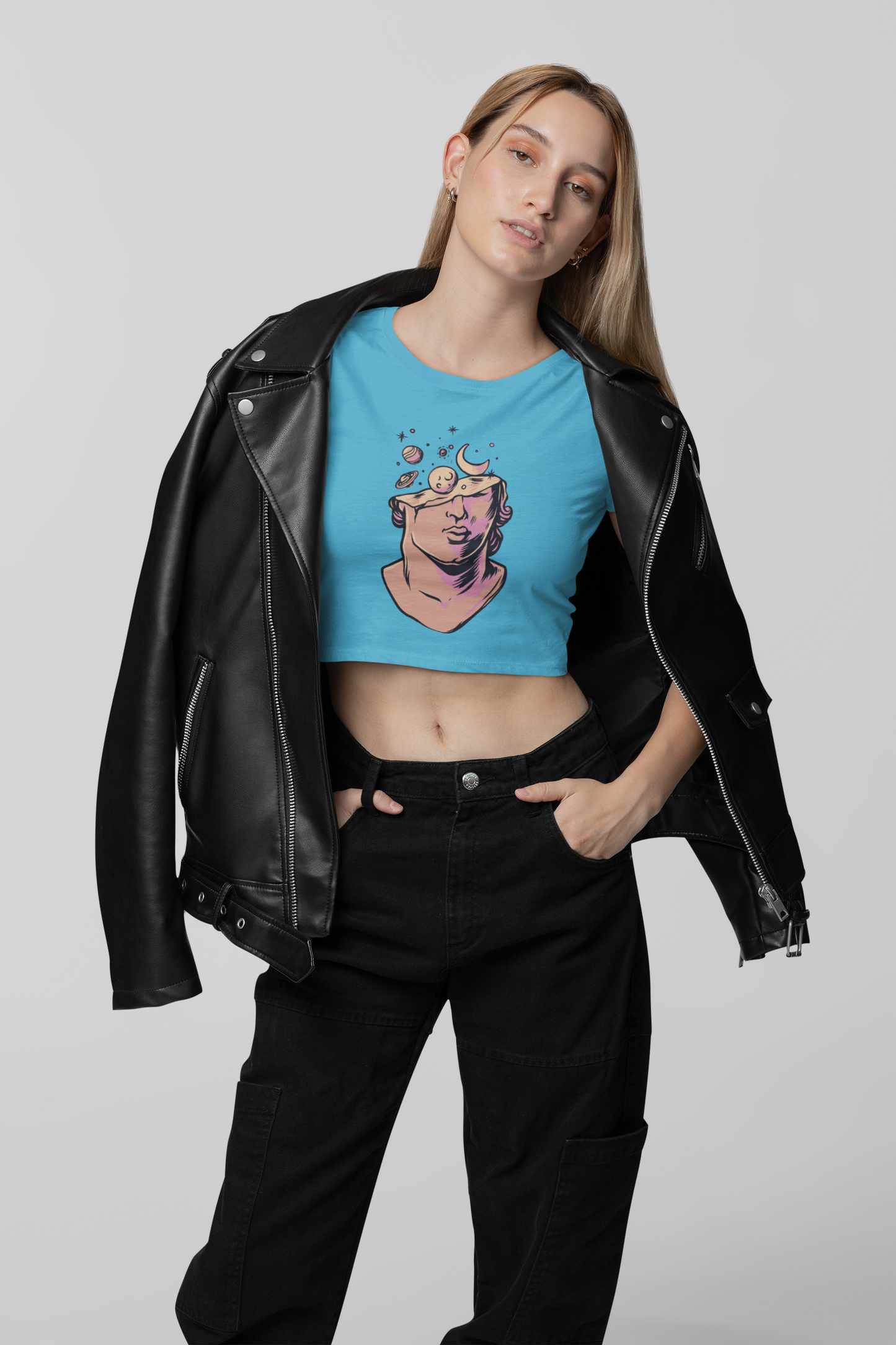 “Stellar Touch” Crop Top – Sky Blue Edition