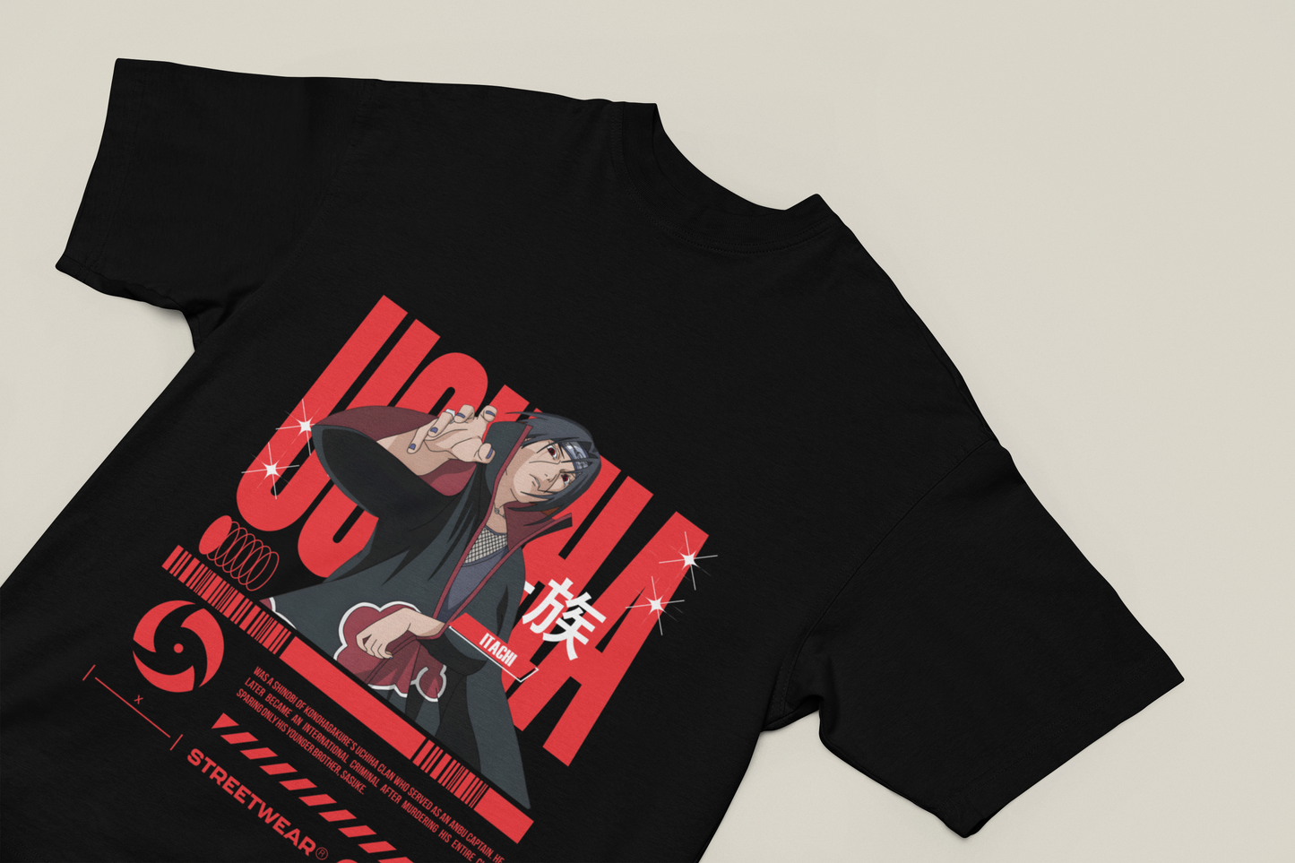 Uchiha Itachi Oversized Graphic T-shirt