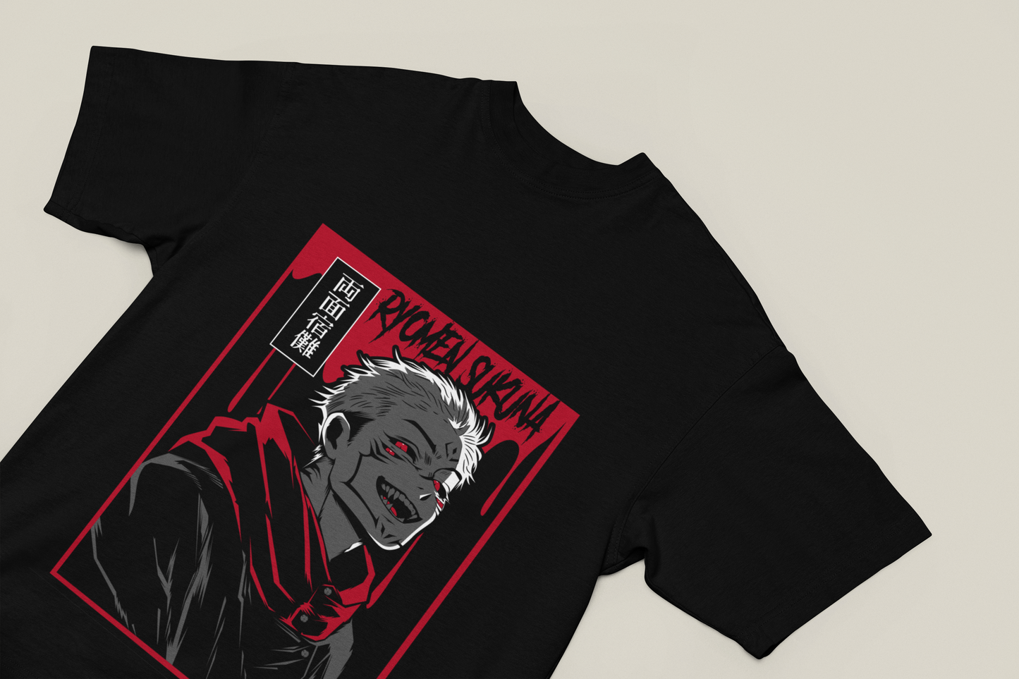 Ryomen Sukuna bold graphic T-shirt