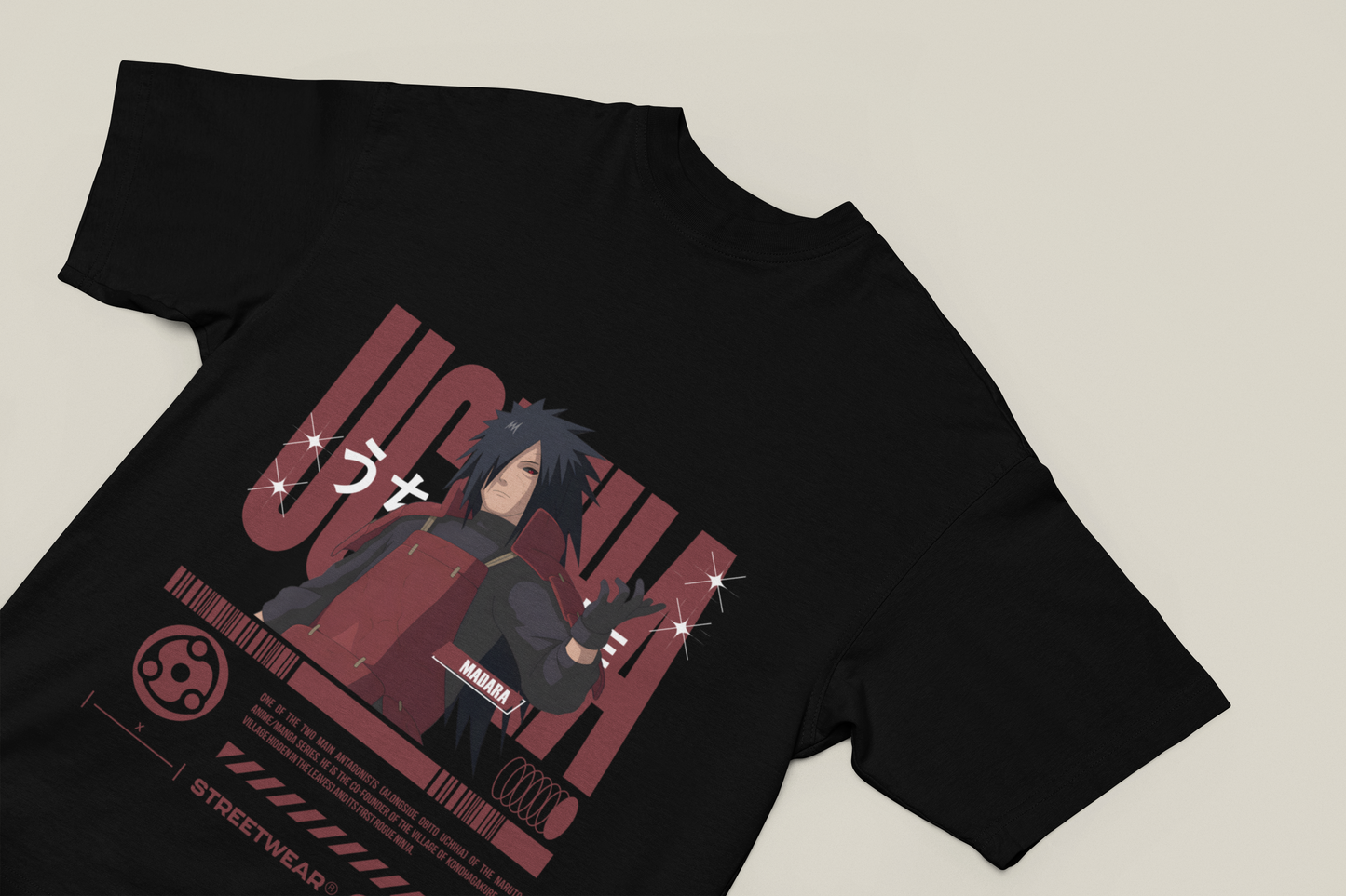 Uchiha Madara Oversized Graphic T-shirt