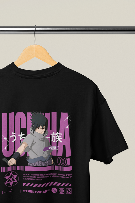 Uchiha Sasuke Oversized Graphic T-shirt