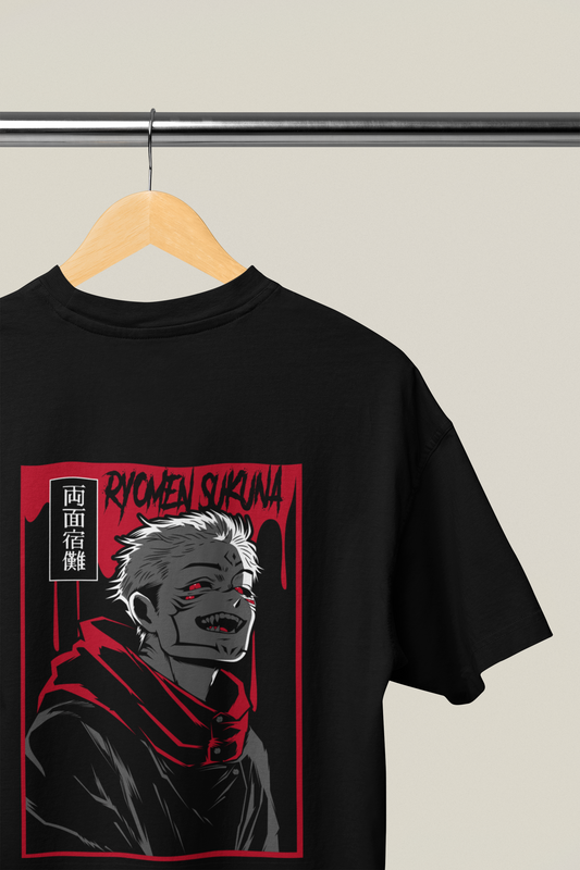 Ryomen Sukuna bold graphic T-shirt