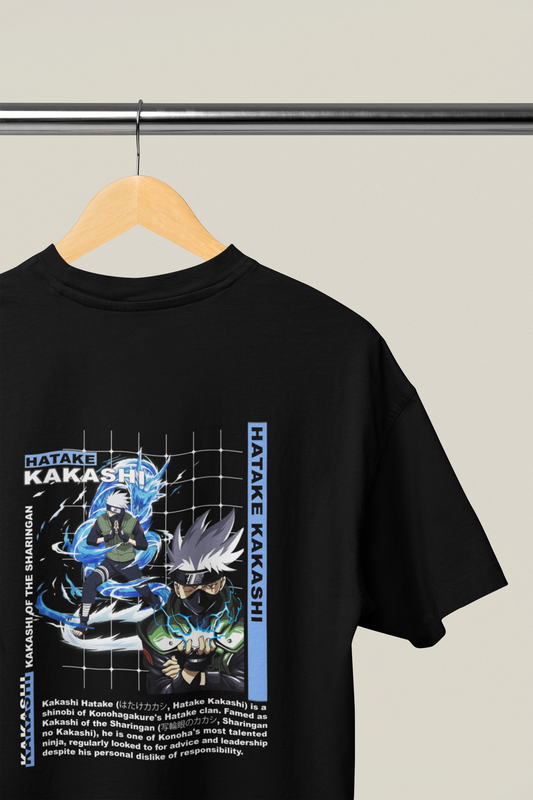 Hatake Kakashi Blue Lightning Graphic T-Shirt