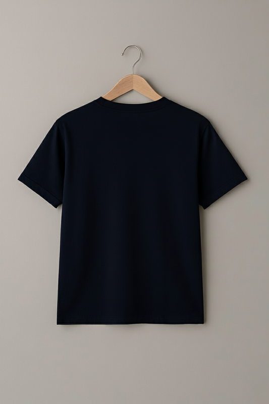 "Currency" Graphic T-Shirt in Navy Blue
