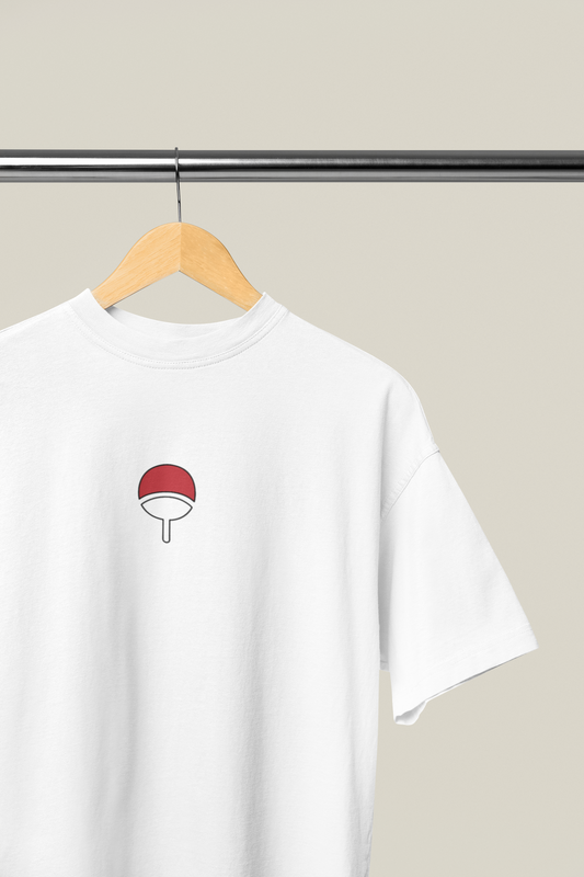 Naruto “Uchiha Crest” Oversized T-Shirt – White