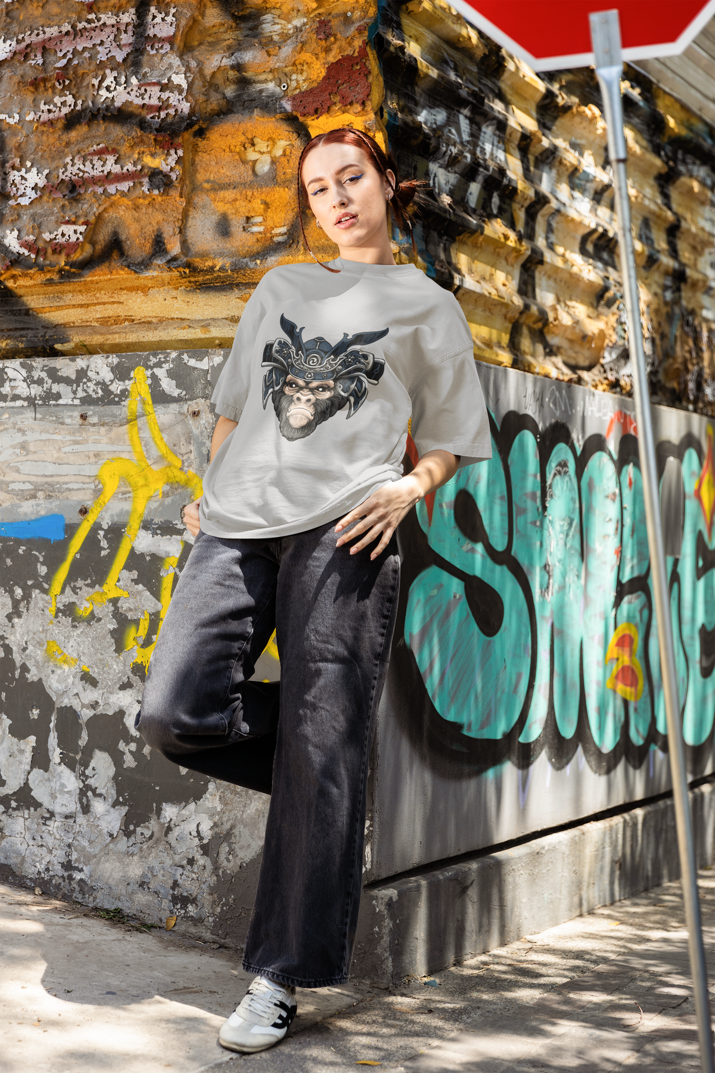 “Primal Code” Oversized T-Shirt – Jungle Black