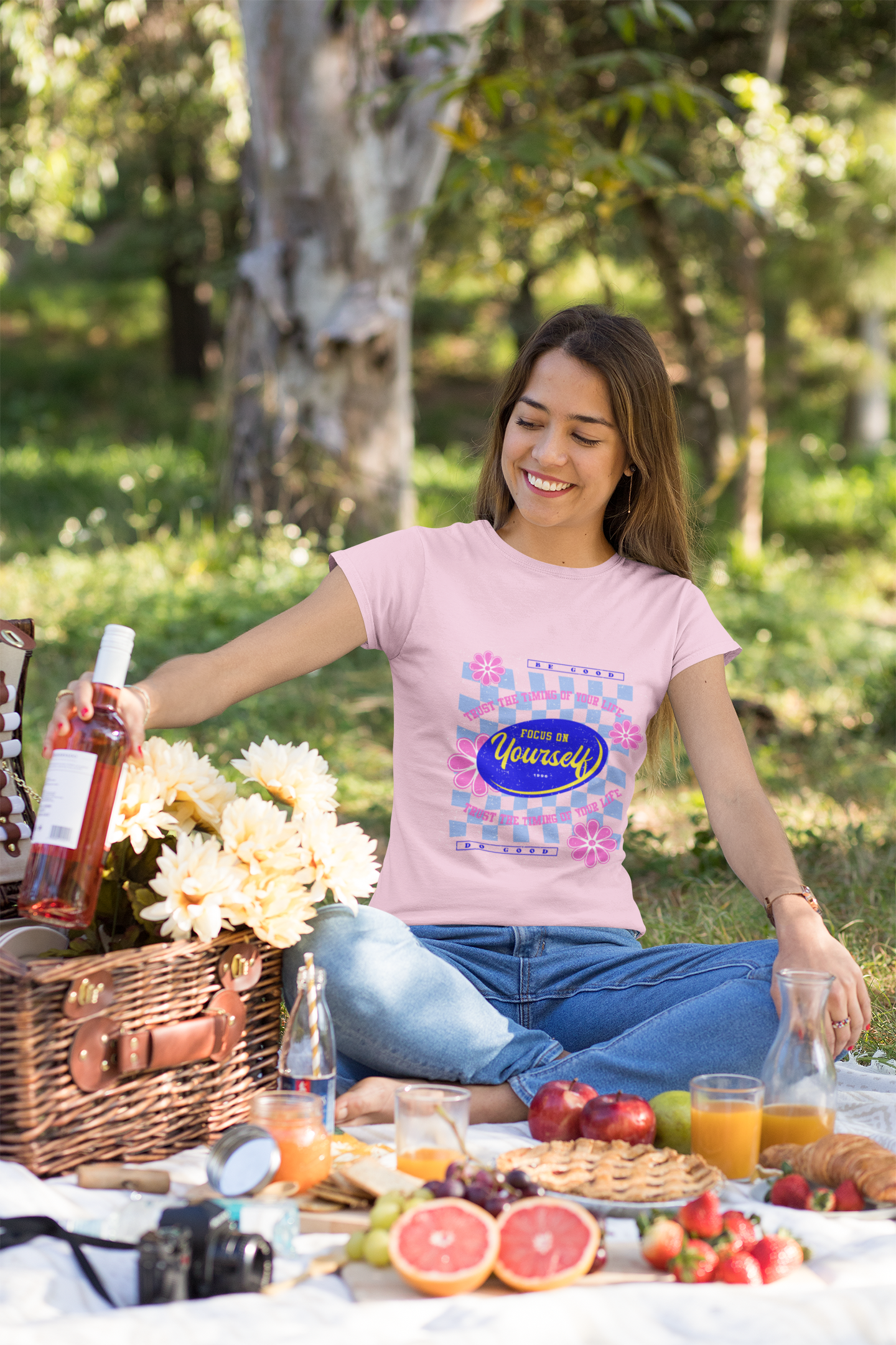 “Focus On Yourself” Tee – Baby Pink Edition