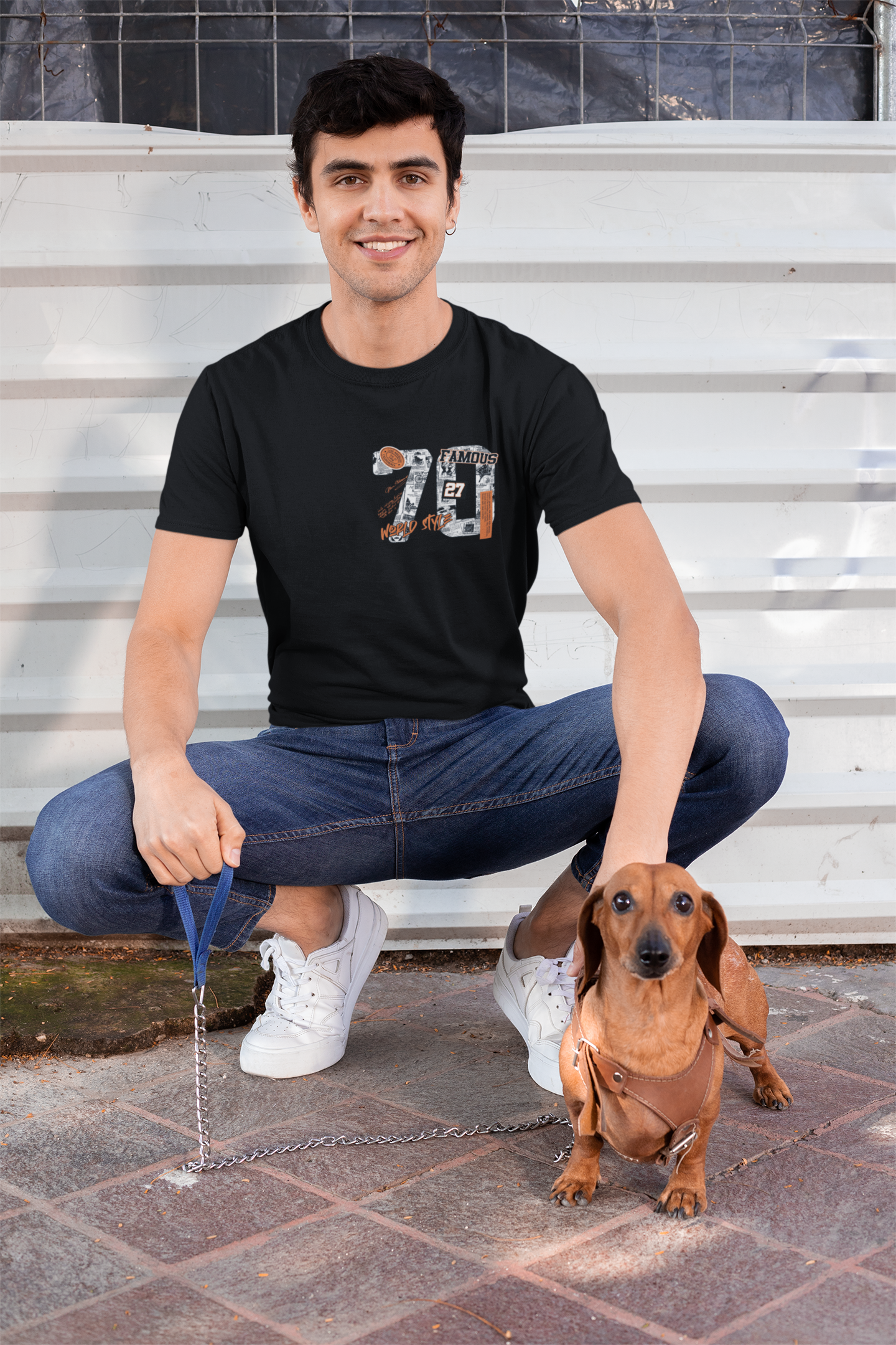 “Campus 74” Black Tee – Men’s Graphic Streetwear Classic