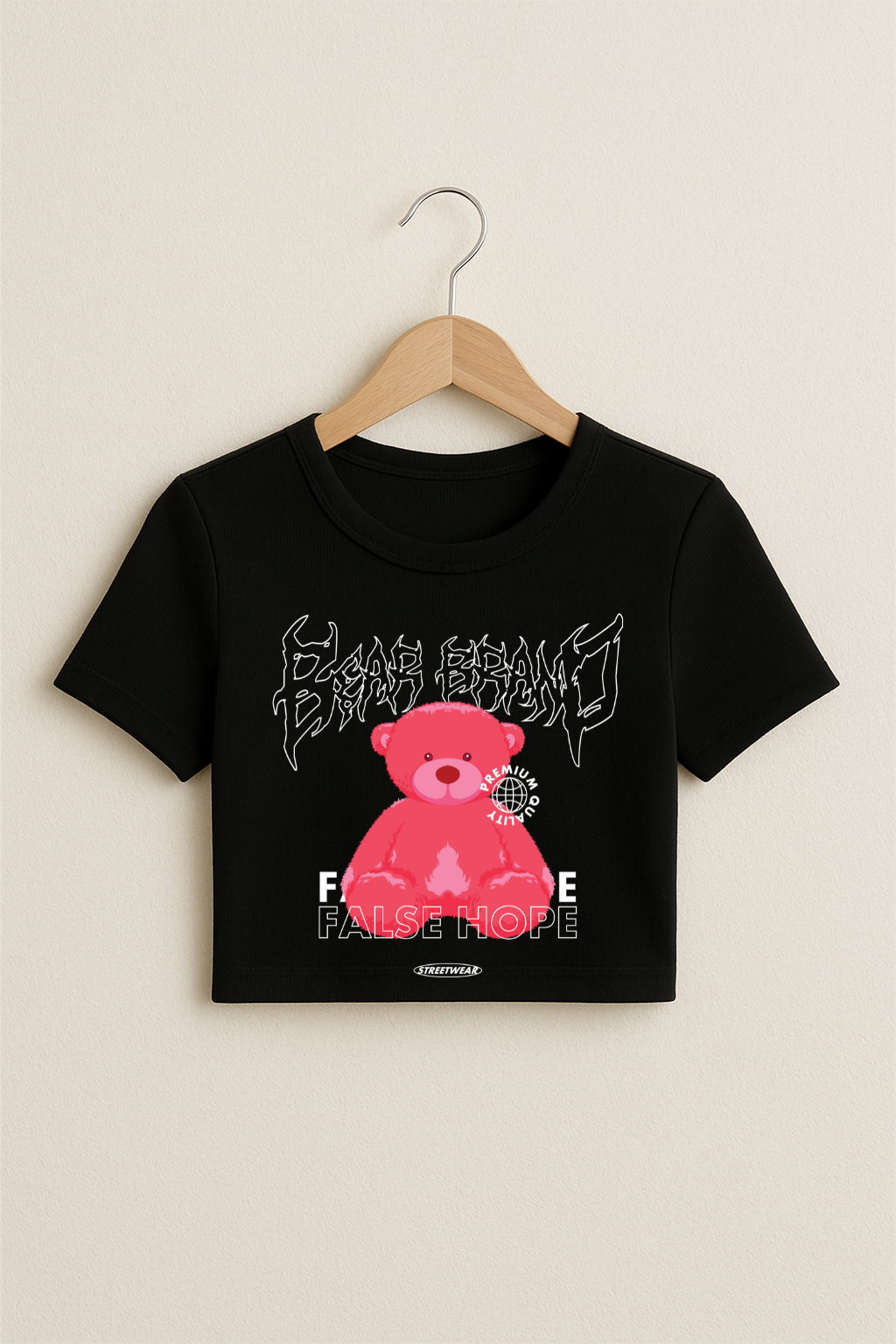 “False Hope” Crop Top – Black Edition