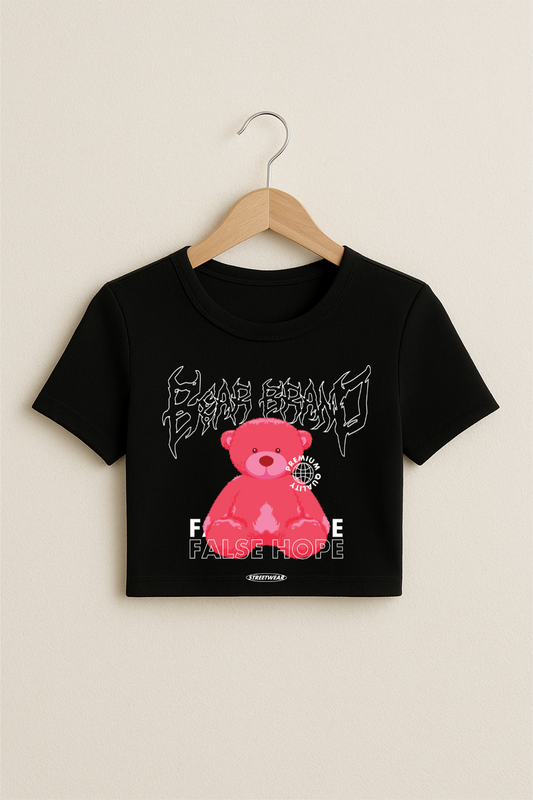 “False Hope” Crop Top – Black Edition
