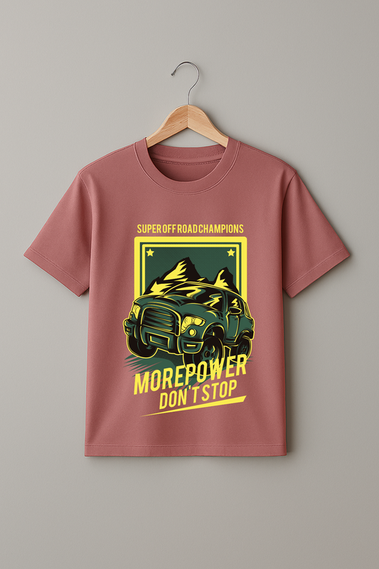 “More Power” Mushroom Tee – Men’s Moto Graphic Streetwear