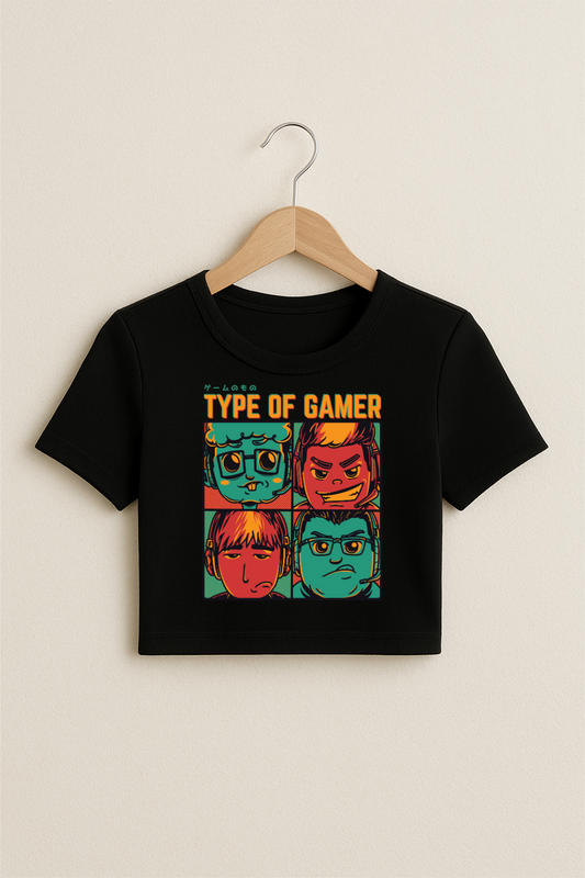 “Type of Gamer” Crop Top – Black Edition