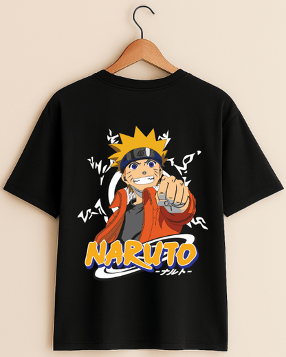 Naruto “Forward Flame” Oversized T-Shirt – Black
