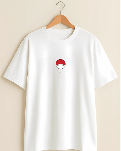 Naruto “Uchiha Crest” Oversized T-Shirt – White