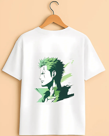 White Oversized Roronoa Zoro T-Shirt
