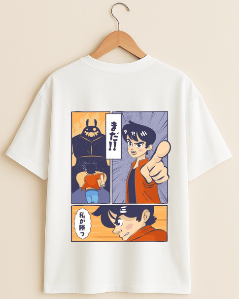 Manga Panel Graphic T-Shirt - White
