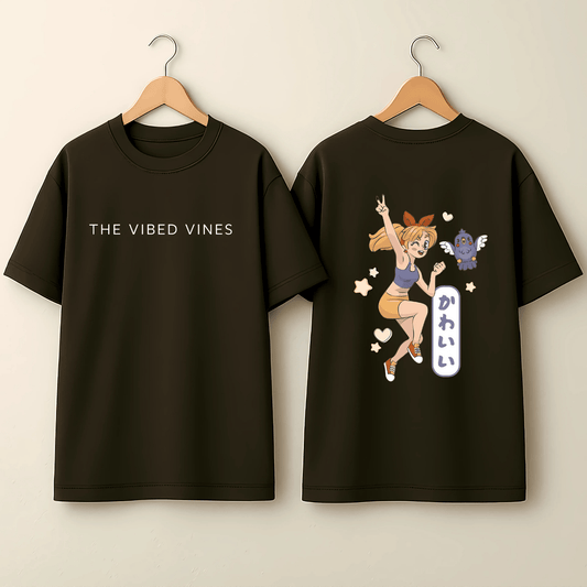 Anime Adventures Graphic T-Shirt - Olive Green