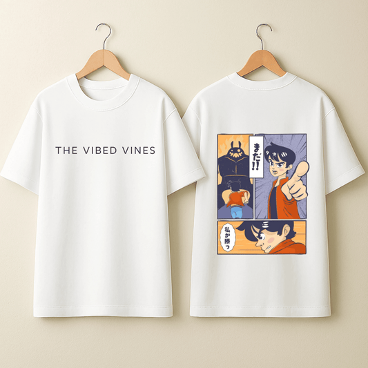 Manga Panel Graphic T-Shirt - White