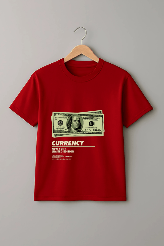 "Currency" Graphic T-Shirt in Red