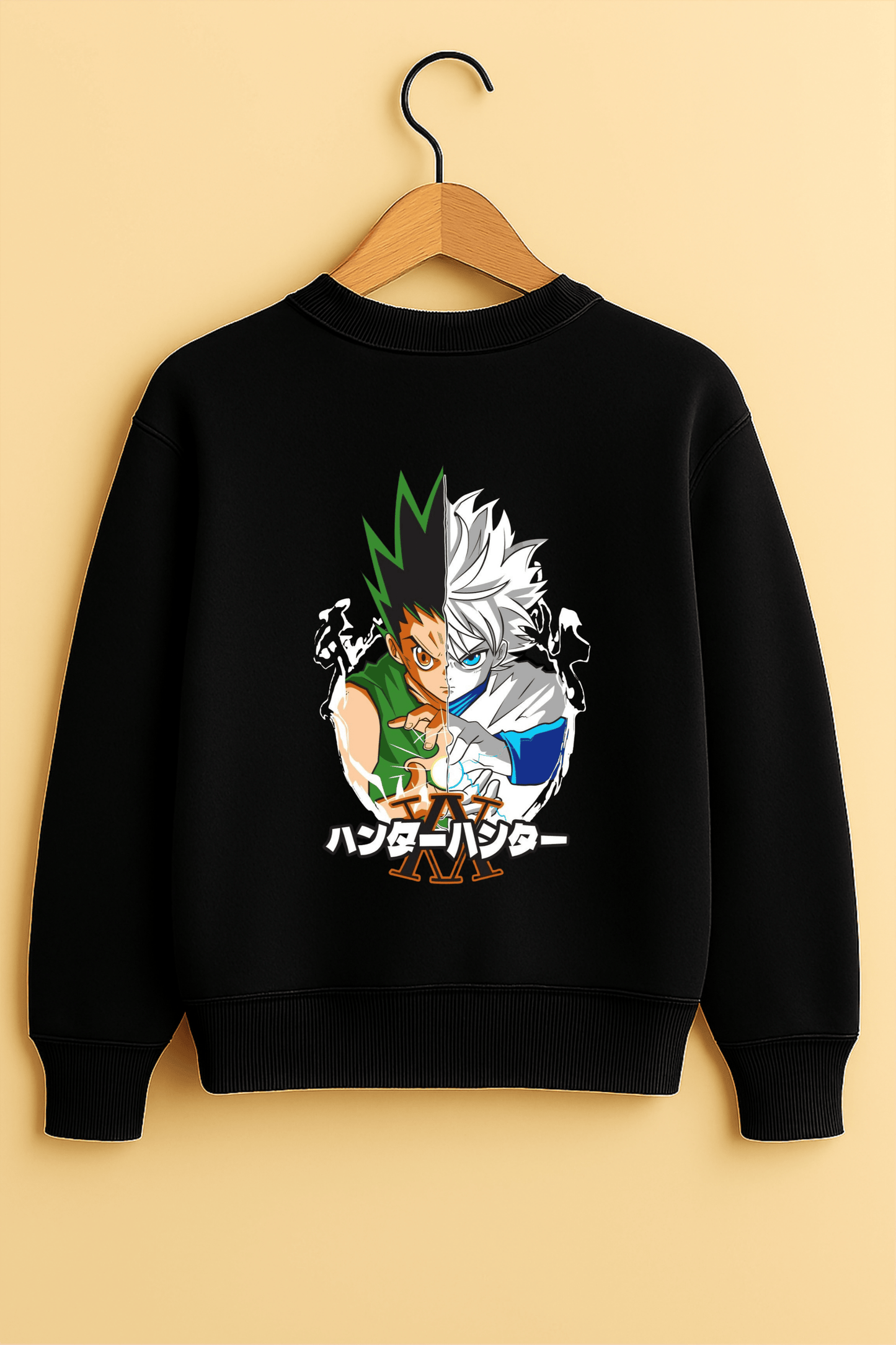 Black Oversized Hunter x Hunter Gon & Killua Sweatshirt – The Vibed Vines