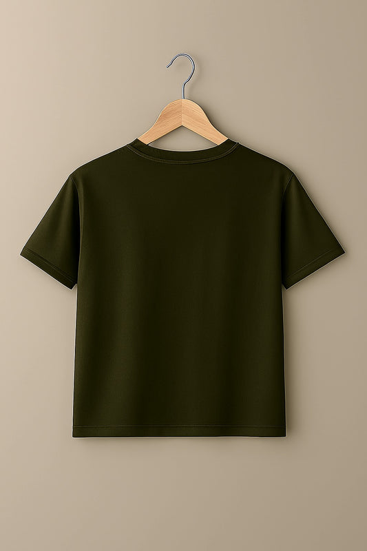 "Eat Sleep Basketball Repeat" Graphic T-Shirt in Olive Green
