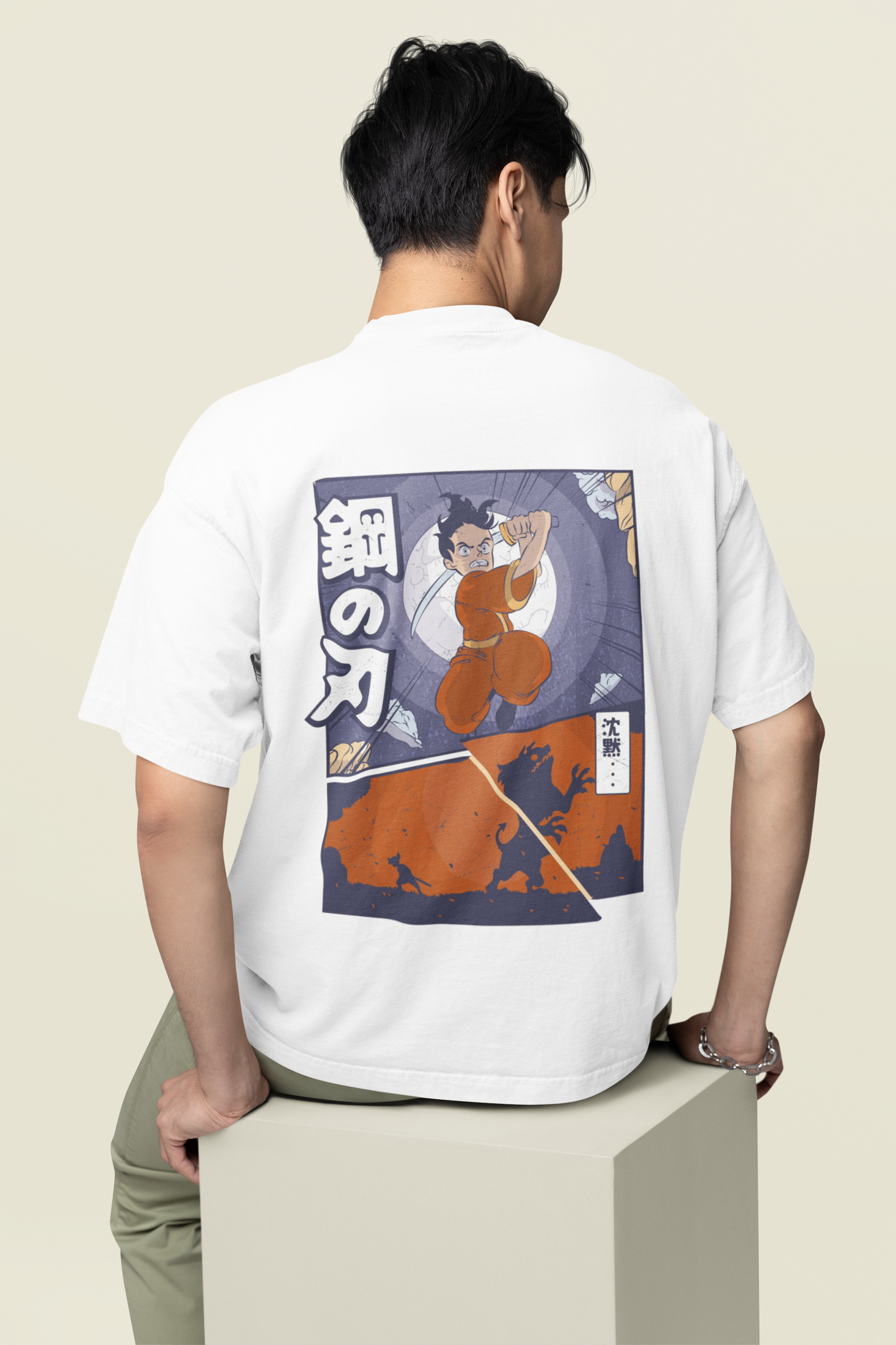 Slasher Anime Graphic T-Shirt - White