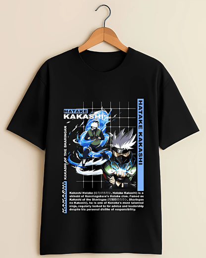 Hatake Kakashi Blue Lightning Graphic T-Shirt