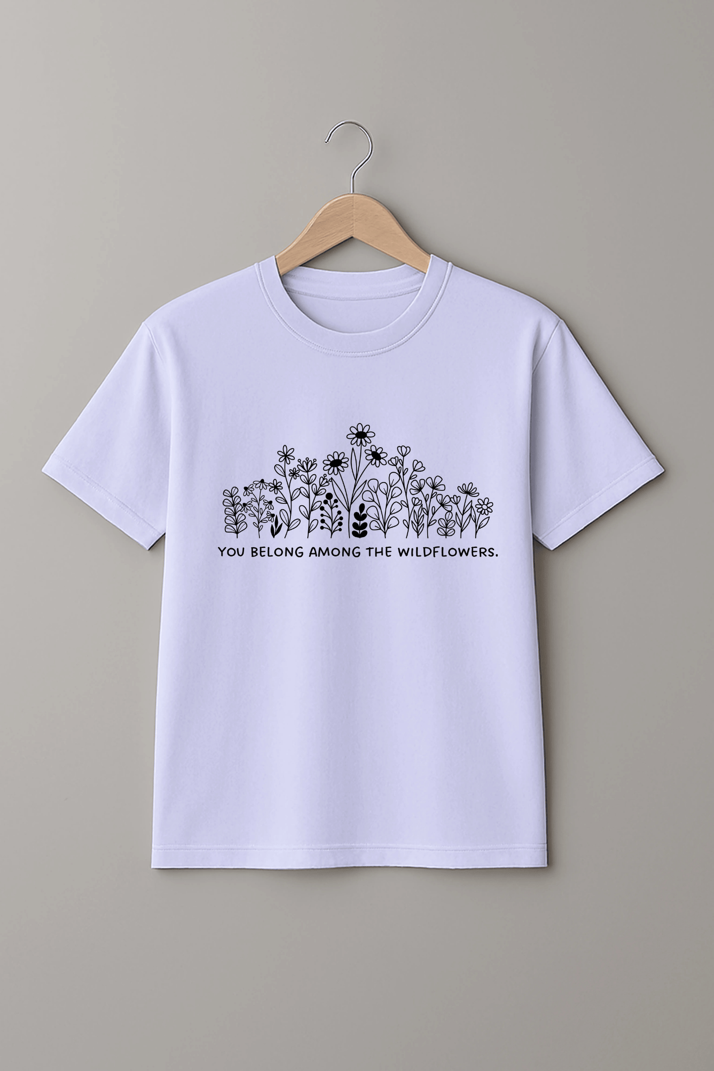 "Wildflowers" Graphic T-Shirt in Lavender - The Vibed Vines