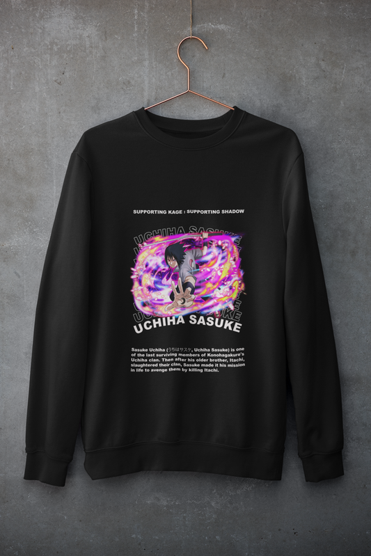 Naruto “Supporting Shadow” Oversized Sweatshirt – Sasuke Edition