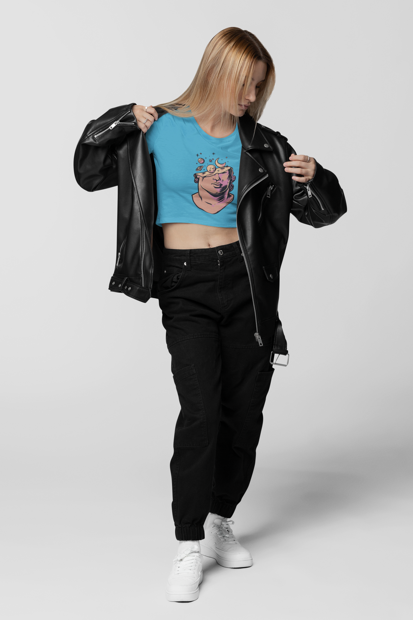 “Stellar Touch” Crop Top – Sky Blue Edition