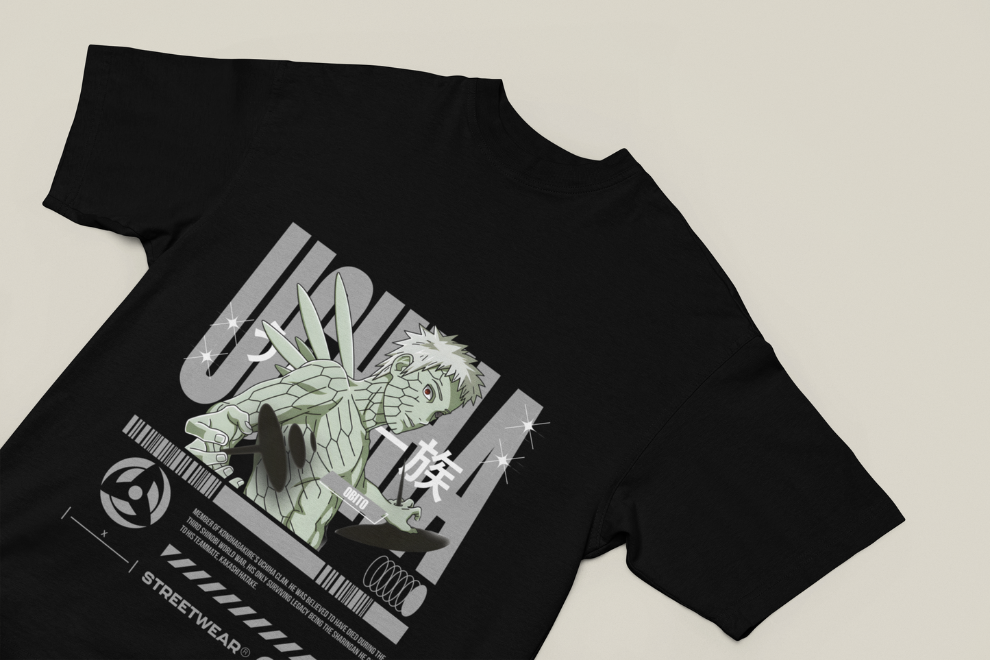 Uchiha Obito Oversized Graphic T-shirt