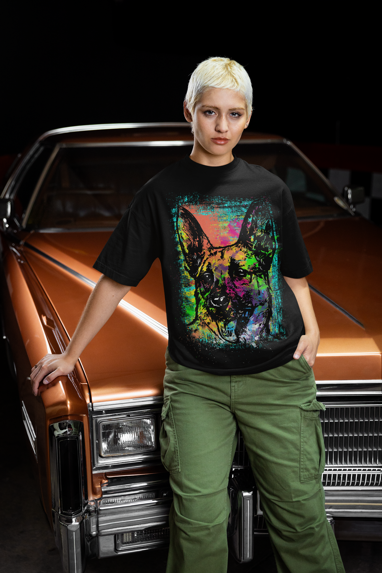 “Alpha Spectrum” Oversized T-Shirt – Black
