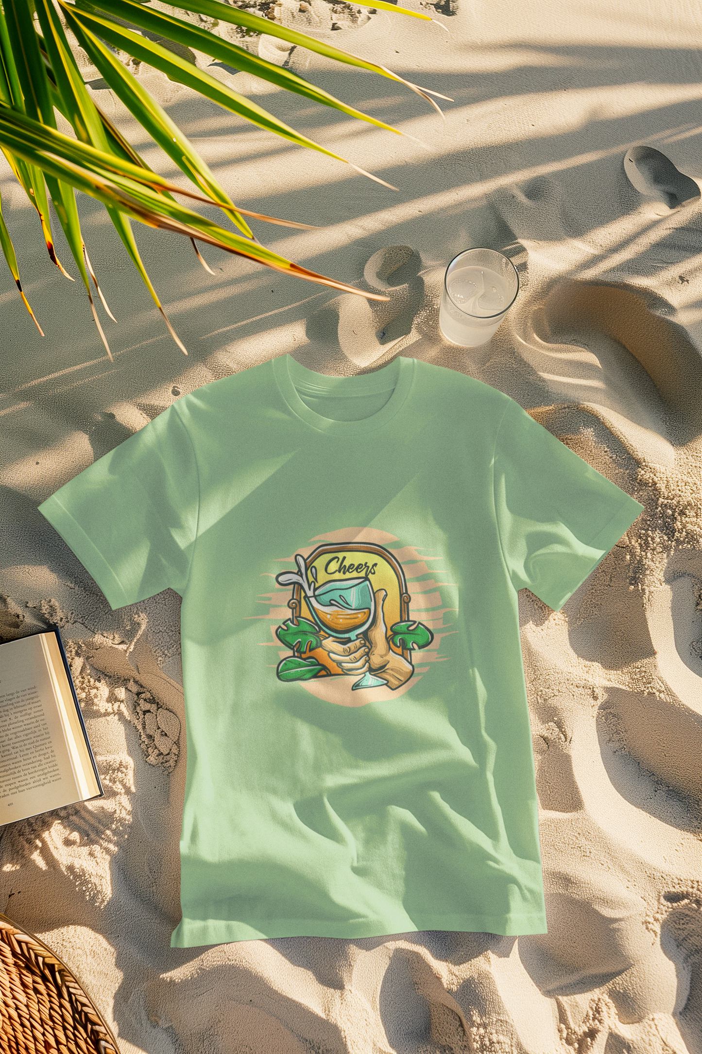 “Cheers Up” Jade Tee – Unisex Chillwear with a Twist