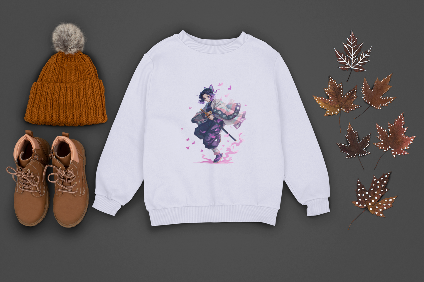 Lavender Oversized Shinobu Kocho “Demon Slayer” Sweatshirt – The Vibed Vines