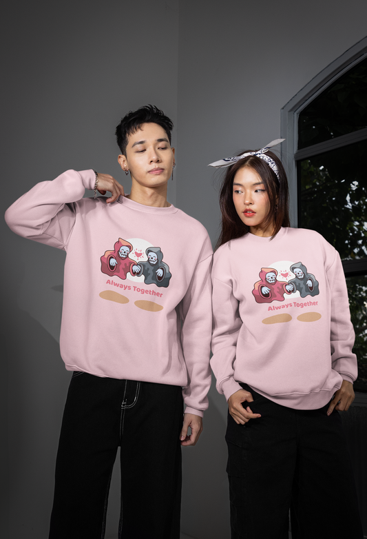 “Always Together” Unisex Sweatshirt – Light Pink