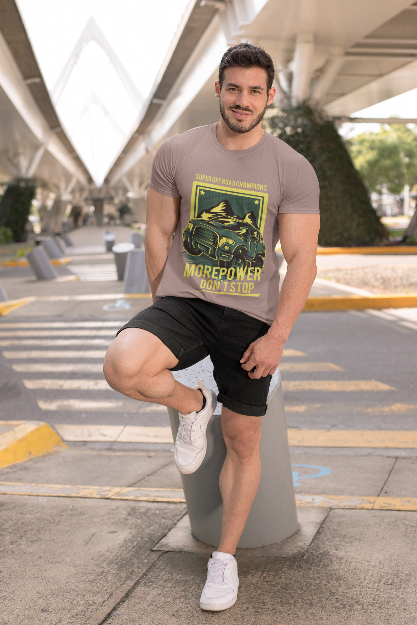 “More Power” Mushroom Tee – Men’s Moto Graphic Streetwear
